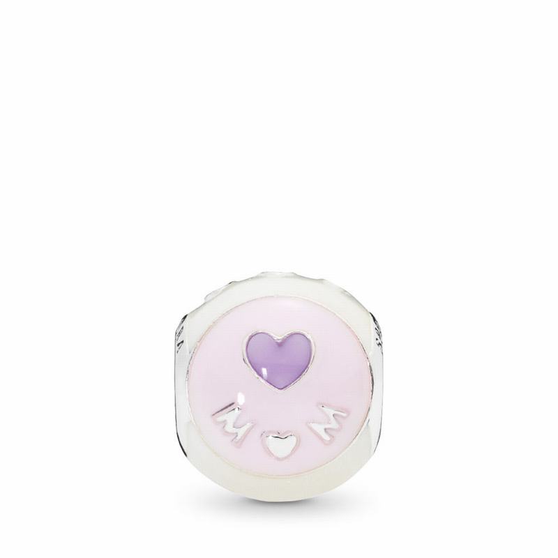 Pandora Love Mom Charm, Mixed Enamel - Sterling Silver/Enamel/Pink - Canada | NZ5926VR